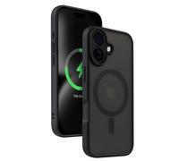 Coque MagSafe pour iPhone 16 Modèle Hybrid Frost Mag Cover Antichoc Noir