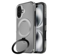 Coque MagSafe pour iPhone 16 Plus Antichoc avec Support Pliable Noir