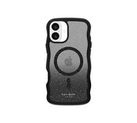 Coque MagSafe pour iPhone 16 Plus Design Wavy Glitter Nightfall Kate Spade Noir transparent