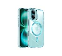 Avizar Coque pour iPhone 16 Plus Dos Cristal Color Bleu