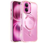 Coque MagSafe pour iPhone 16 Plus Dos Cristal Color Rose champagne