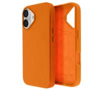 Coque MagSafe pour iPhone 16 Plus en Cuir Vegan Haute Qualité Orange