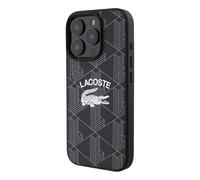 Lacoste Coque MagSafe iPhone 16 Pro 6,3" LCHMP16LPIGK Noir Monogramme Logo Vintage