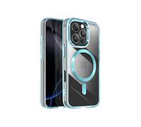 Coque MagSafe pour iPhone 16 Pro Dos Cristal Color Bleu