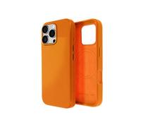 Coque MagSafe pour iPhone 16 Pro en Cuir Vegan Haute Qualité Orange