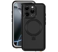 Coque MagSafe pour iPhone 16 Pro Étanche IP68 avec Support Vidéo Redpepper Noir