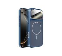 Coque MagSafe pour iPhone 16 Pro Max Rigide avec Verre Protection Caméra Bleu nuit