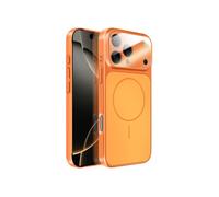 Coque MagSafe pour iPhone 16 Pro Max Rigide avec Verre Protection Caméra Orange