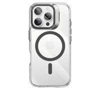 Coque MagSafe pour iPhone 16 Pro Max Série Hooke avec Cache Caméra Stand Zanaé Noir / Transparent