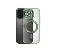 Coque MagSafe pour iPhone 16 Pro Max Silicone Contour Chromé Vert foncé