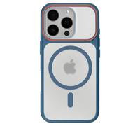 Coque MagSafe pour iPhone 16 Pro Protection Bi-matière Dos Rigide Bleu foncé