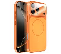 Coque MagSafe pour iPhone 16 Pro Rigide avec Verre Protection Caméra Orange