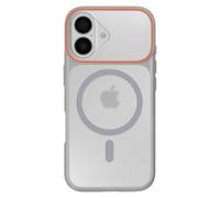 Coque MagSafe pour iPhone 16 Protection Bi-matière Dos Rigide Gris