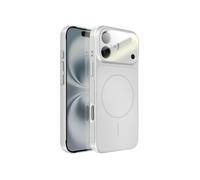 Coque MagSafe pour iPhone 16 Rigide avec Verre Protection Caméra Argent