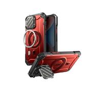 Coque MagSafe pour iPhone 16e Antichoc Cache Caméra Support Rouge