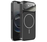 Coque Magsafe pour iPhone 16e avec Protection Caméra en Verre Trempé Noir