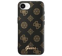 Guess Étui MagSafe Peony Script Logo pour iPhone 16e — Noir