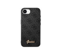 Guess Coque pour iPhone 16e Motif 4G Monogramme Logo en relief Noir