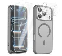 Coque MagSafe pour iPhone 17 Pro avec 2 Verres Trempés et 2 Films Caméra Gris