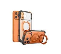 Coque MagSafe pour iPhone 17 Pro Max avec Béquille Antichoc 4.5m Bouton Photo Orange