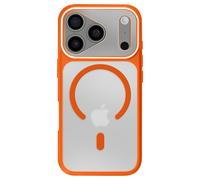Coque MagSafe pour iPhone 17 Pro Max Protection Bi-matière Dos Rigide Orange
