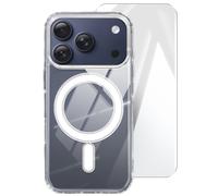 Coque MagSafe pour iPhone 17 Pro Max Série Pack Premium avec Verre Trempé 9H 4smarts Transparent