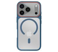 Coque MagSafe pour iPhone 17 Pro Protection Bi-matière Dos Rigide Bleu foncé