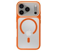 Coque MagSafe pour iPhone 17 Pro Protection Bi-matière Dos Rigide Orange
