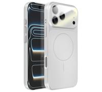 Coque MagSafe pour iPhone 17 Pro Rigide avec Verre Protection Caméra Argent