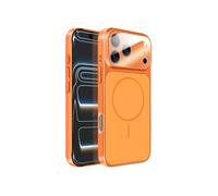 Coque MagSafe pour iPhone 17 Pro Rigide avec Verre Protection Caméra Orange