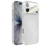 Coque MagSafe pour iPhone 17 Rigide avec Verre Protection Caméra Argent