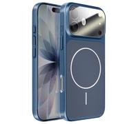Coque MagSafe pour iPhone 17 Rigide avec Verre Protection Caméra Bleu nuit