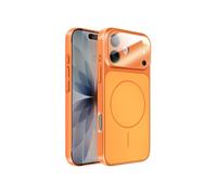 Coque MagSafe pour iPhone 17 Rigide avec Verre Protection Caméra Orange