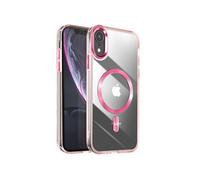 Coque MagSafe pour iPhone XR Dos Cristal Color Rose champagne