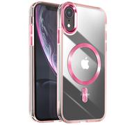 Coque MagSafe pour iPhone XR Dos Cristal Color Rose champagne