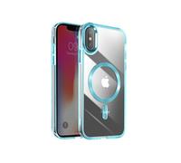 Coque MagSafe pour iPhone XS et X Dos Cristal Color Bleu