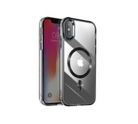 Coque MagSafe pour iPhone XS et X Dos Cristal Color Noir