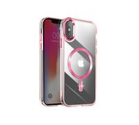 Avizar Coque pour iPhone XS et X Dos Cristal Color Rose champagne