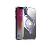 Avizar Coque pour iPhone XS et X Dos Cristal Color Violet