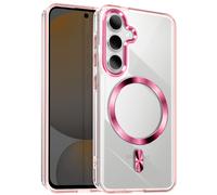 Coque MagSafe pour Samsung Galaxy S24 et S25 Dos Cristal Color Rose champagne