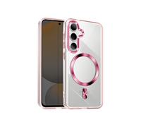 Coque MagSafe pour Samsung Galaxy S24 et S25 Dos Cristal Color Rose champagne