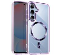 Coque MagSafe pour Samsung Galaxy S24 et S25 Dos Cristal Color Violet