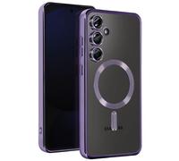 Avizar Coque pour Samsung Galaxy S24 FE Silicone Contour Chromé Violet