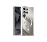 Coque MagSafe pour Samsung Galaxy S24 Ultra Dos Cristal Color Argent