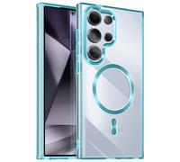 Coque MagSafe pour Samsung Galaxy S24 Ultra Dos Cristal Color Bleu