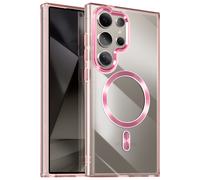 Coque MagSafe pour Samsung Galaxy S24 Ultra Dos Cristal Color Rose champagne