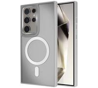 Coque MagSafe pour Samsung Galaxy S24 Ultra Dos Mat Givré Contour Gris