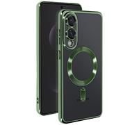 Avizar Coque pour Samsung Galaxy S25 Edge Silicone Contour Chromé Vert