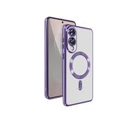 Coque MagSafe pour Samsung Galaxy S25 Edge Silicone Contour Chromé Violet