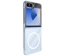 Coque MagSafe pour Samsung Galaxy Z Flip 6 Rigide Coins Antichoc Transparent